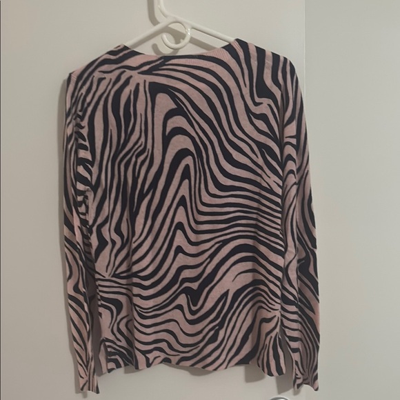 J. Crew Cashmere, Blue and Pink Long Sleeve Sweater - Picture 3 of 4